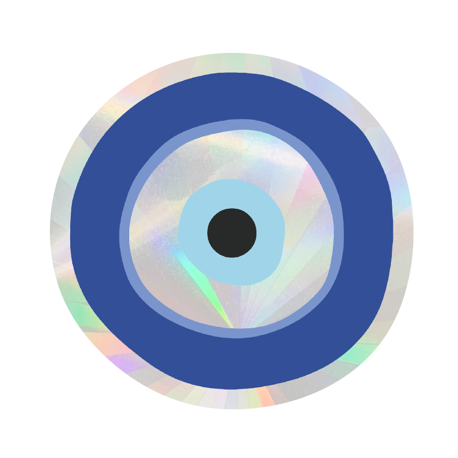Blue Evil Eye Protection Sun Catcher Sticker