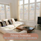 Vietnam Window Privacy Film Stained Glass Decals Rainbow Film Holographic Prism Film Half Moon Anti-UV(45 X 200 cm)