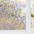 Vietnam Window Privacy Film Stained Glass Decals Rainbow Film Holographic Prism Film Half Moon Anti-UV(45 X 200 cm)