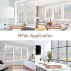 Vietnam Window Privacy Film Stained Glass Decals Rainbow Film Holographic Prism Film Half Moon Anti-UV(45 X 200 cm)
