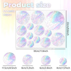 39Pcs Bird Window Strike Prevention Decals – Rainbow Static Cling Suncatchers, Anti-Collision Window Stickers for Home Office, Non-Adhesive Reusable No Residue