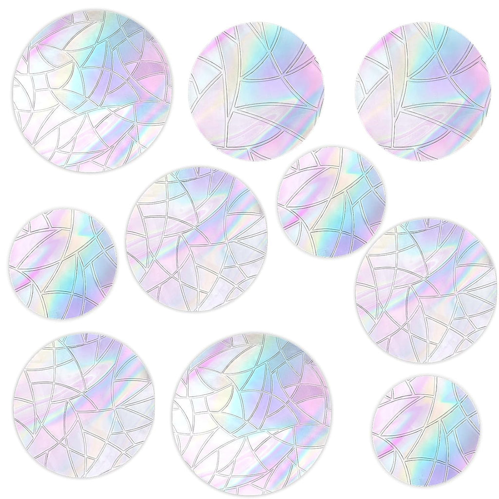 39Pcs Bird Window Strike Prevention Decals – Rainbow Static Cling Suncatchers, Anti-Collision Window Stickers for Home Office, Non-Adhesive Reusable No Residue