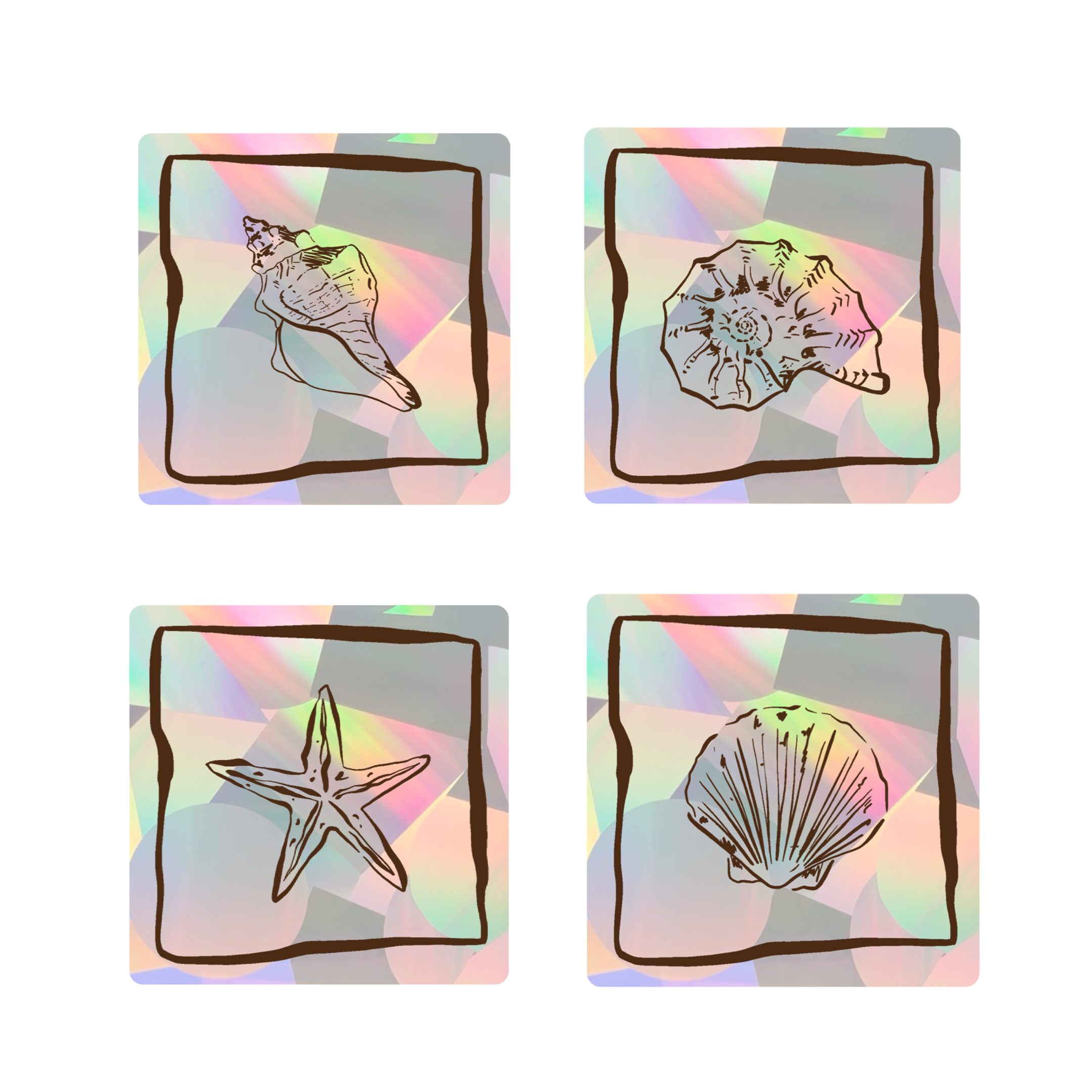 Ocean Tile Sun Catcher Sticker Bundle