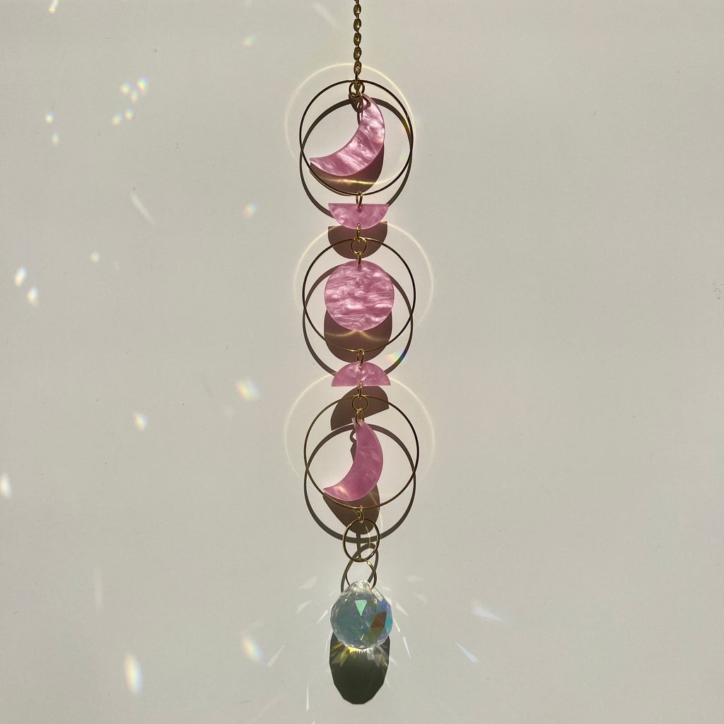 Hanging Moon Shell Sun Catcher