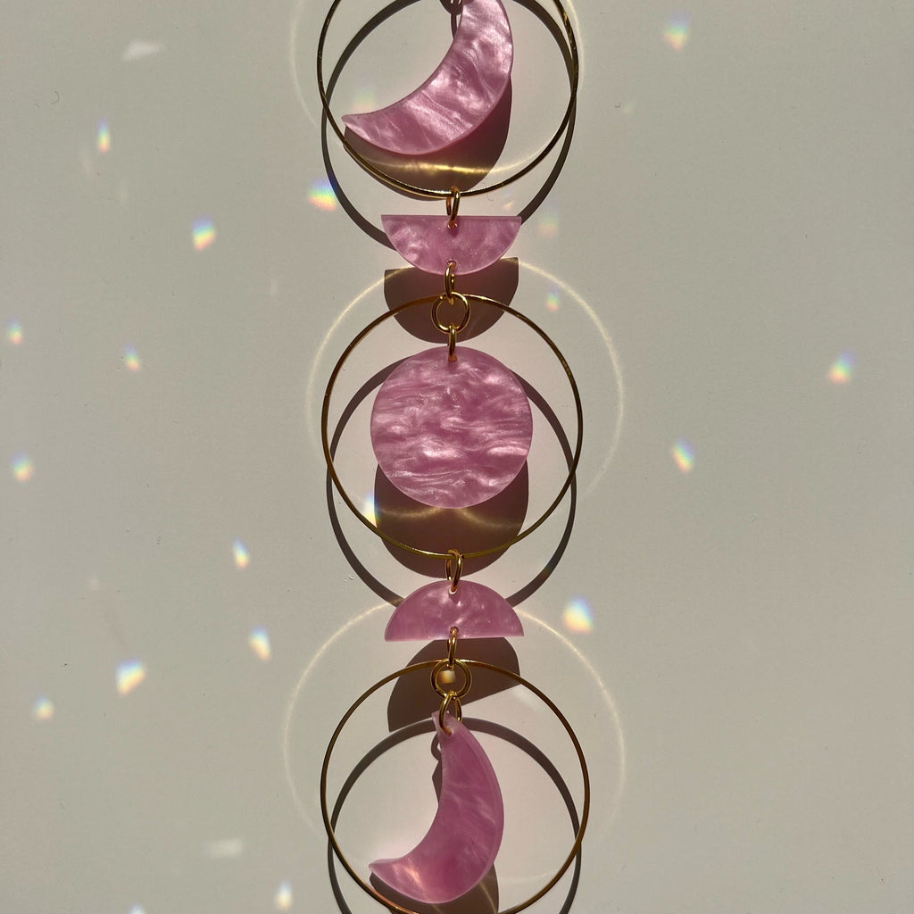 Hanging Moon Shell Sun Catcher