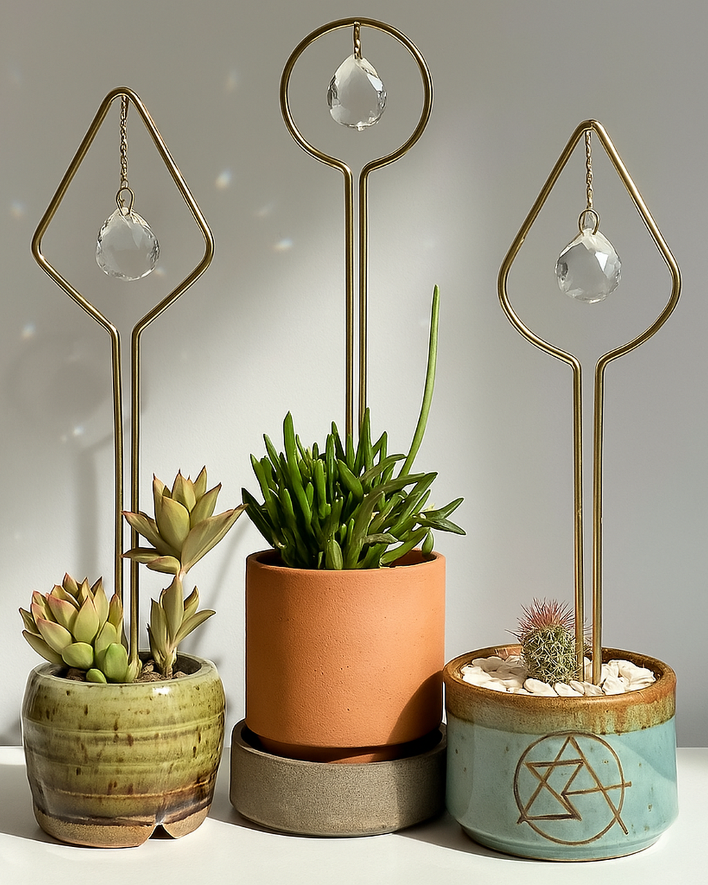 Plant Sun Catcher Stake Trio Bundle